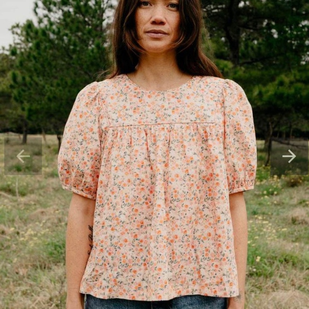 Oak Meadow Posey Peach Blouse